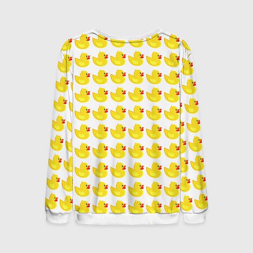 Мужской свитшот Семейка желтых резиновых уточек / 3D-Белый – фото 2