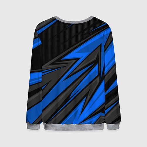 Мужской свитшот Honda motors - синяя спортивная абстракция / 3D-Меланж – фото 2