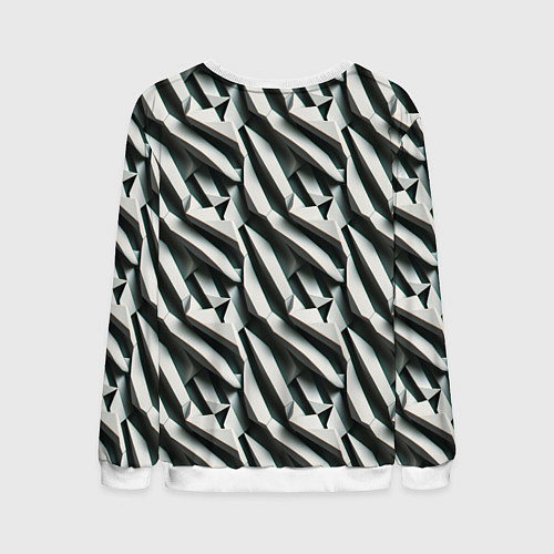 Мужской свитшот Вертикальные полосы / 3D-Белый – фото 2