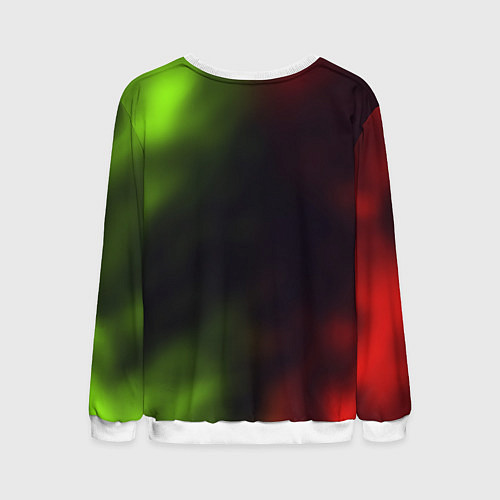 Мужской свитшот Fallout fire gradient / 3D-Белый – фото 2