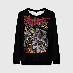Свитшот мужской Slipknot - злодей, цвет: 3D-черный