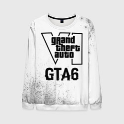 Мужской свитшот GTA6 glitch на светлом фоне