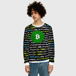 Свитшот мужской Bitcoin сатоши, цвет: 3D-белый — фото 2