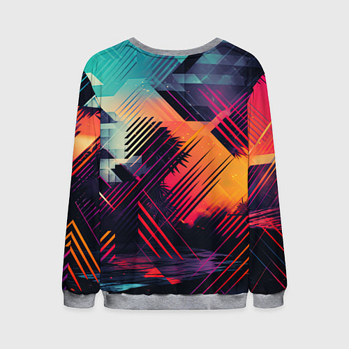 Мужской свитшот GTA 6 abstract logo / 3D-Меланж – фото 2
