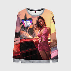 Свитшот мужской GTA 6 girl vice city, цвет: 3D-меланж