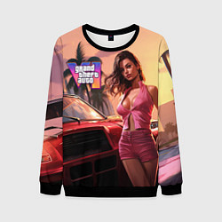 Свитшот мужской GTA 6 girl vice city, цвет: 3D-черный