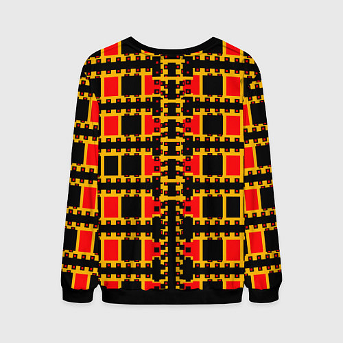 Мужской свитшот Королевские квадраты / 3D-Черный – фото 2
