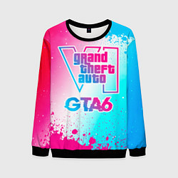Мужской свитшот GTA6 neon gradient style