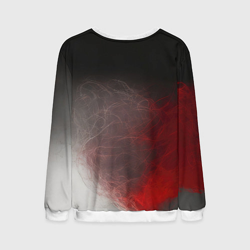 Мужской свитшот Девушка в кибернетическом шлеме / 3D-Белый – фото 2