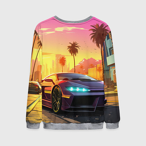 Мужской свитшот Auto GTA 6 / 3D-Меланж – фото 2