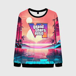 Мужской свитшот GTA 6 retro abstract