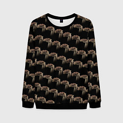 Свитшот мужской Паттерн драконов из тьмы, цвет: 3D-черный