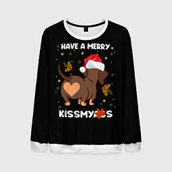 Свитшот мужской Have a merry kissmyass, цвет: 3D-белый