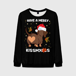 Свитшот мужской Have a merry kissmyass, цвет: 3D-черный