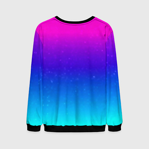 Мужской свитшот Stranger Things gradient colors / 3D-Черный – фото 2