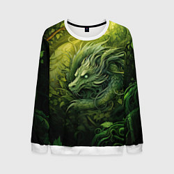 Мужской свитшот Зеленый лесной дракон 2024