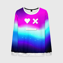 Мужской свитшот Love death robots neon gradient serial