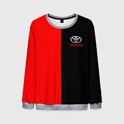 Свитшот мужской Toyota car красно чёрный, цвет: 3D-меланж