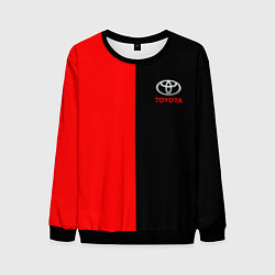 Свитшот мужской Toyota car красно чёрный, цвет: 3D-черный