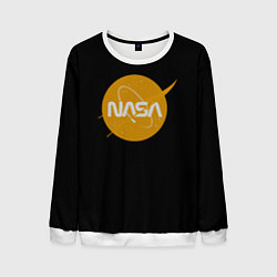 Свитшот мужской NASA yellow logo, цвет: 3D-белый