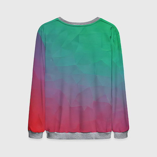 Мужской свитшот Цветной градиент - нейросеть / 3D-Меланж – фото 2