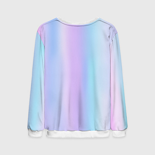 Мужской свитшот Градиент матовый светлый / 3D-Белый – фото 2