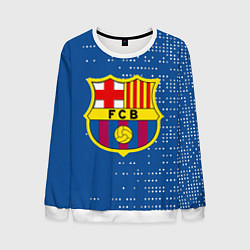 Свитшот мужской Футбольный клуб Барселона - логотип крупный, цвет: 3D-белый
