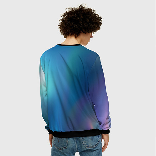 Мужской свитшот Легкая голография / 3D-Черный – фото 4