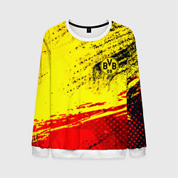 Свитшот мужской Borussia color краски спорт, цвет: 3D-белый