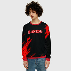 Свитшот мужской Elden ring краски текстура, цвет: 3D-красный — фото 2