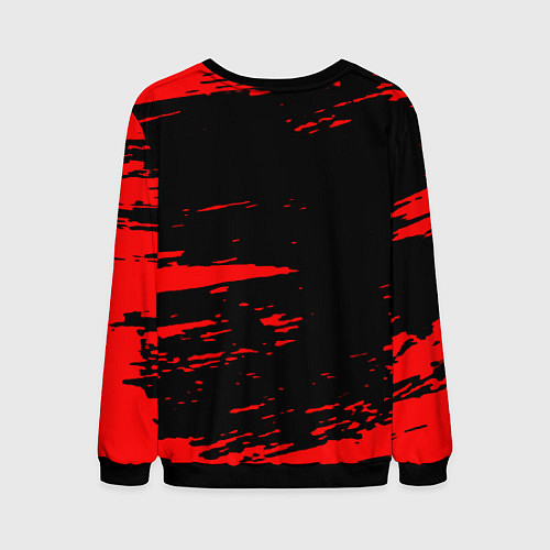 Мужской свитшот The witcher лого ведьмака краски / 3D-Черный – фото 2