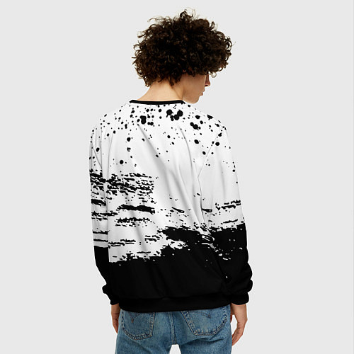 Мужской свитшот Deathloop чёрные краски / 3D-Черный – фото 4