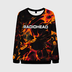Свитшот мужской Radiohead red lava, цвет: 3D-черный