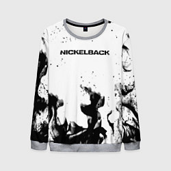 Свитшот мужской Nickelback серый дым рок, цвет: 3D-меланж