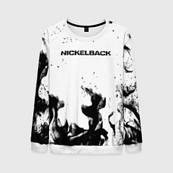 Мужской свитшот Nickelback серый дым рок