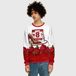 Свитшот мужской 8 марта женский день, цвет: 3D-красный — фото 2