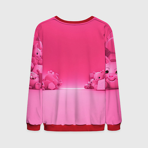 Мужской свитшот Персонаж Minecraft девушка / 3D-Красный – фото 2