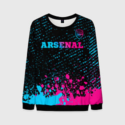 Свитшот мужской Arsenal - neon gradient посередине, цвет: 3D-черный
