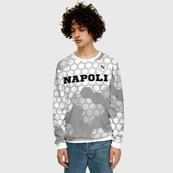 Свитшот мужской Napoli sport на светлом фоне посередине, цвет: 3D-белый — фото 2