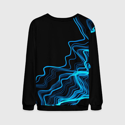 Мужской свитшот Led Zeppelin sound wave / 3D-Черный – фото 2