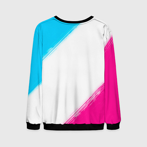 Мужской свитшот Juventus neon gradient style / 3D-Черный – фото 2