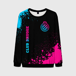 Мужской свитшот Club Brugge - neon gradient вертикально