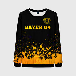 Мужской свитшот Bayer 04 - gold gradient посередине