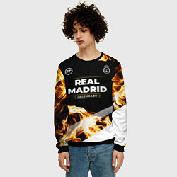 Свитшот мужской Real Madrid legendary sport fire, цвет: 3D-черный — фото 2