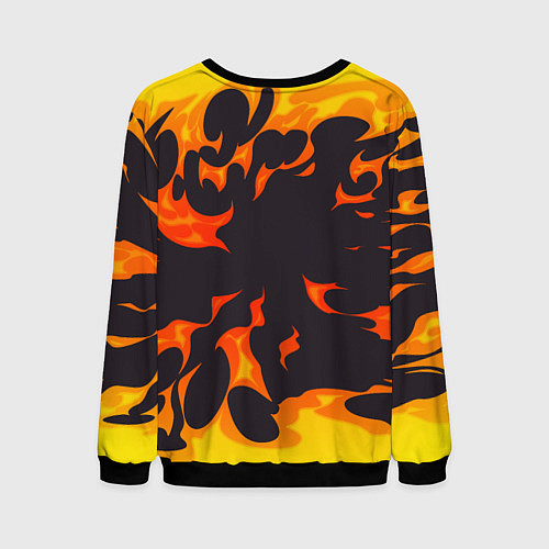 Мужской свитшот Nightwish рок панда и огонь / 3D-Черный – фото 2