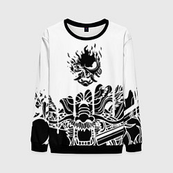 Свитшот мужской Samurai steel cyberpunk game, цвет: 3D-черный