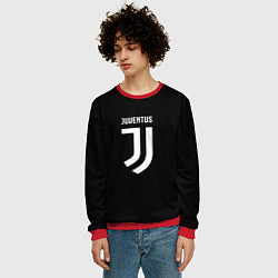 Свитшот мужской Juventus sport fc белое лого, цвет: 3D-красный — фото 2