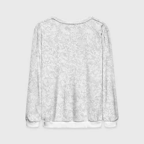 Мужской свитшот Светло-серый текстура / 3D-Белый – фото 2