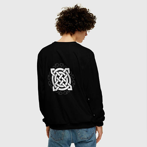 Мужской свитшот Русич - одна история один народ / 3D-Черный – фото 4