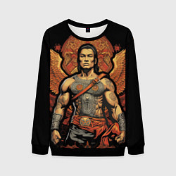 Мужской свитшот Муай тай боец с крыльями за спиной